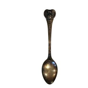 Egyptian Revival Scarab Demitasse Coffee Baby Spoon 4.5" Beetle Design